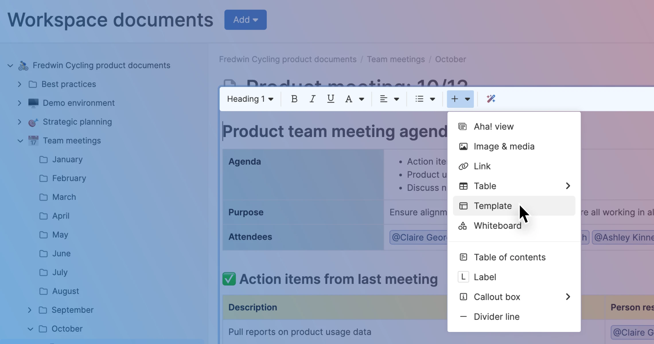 Add a Template to an Existing Note