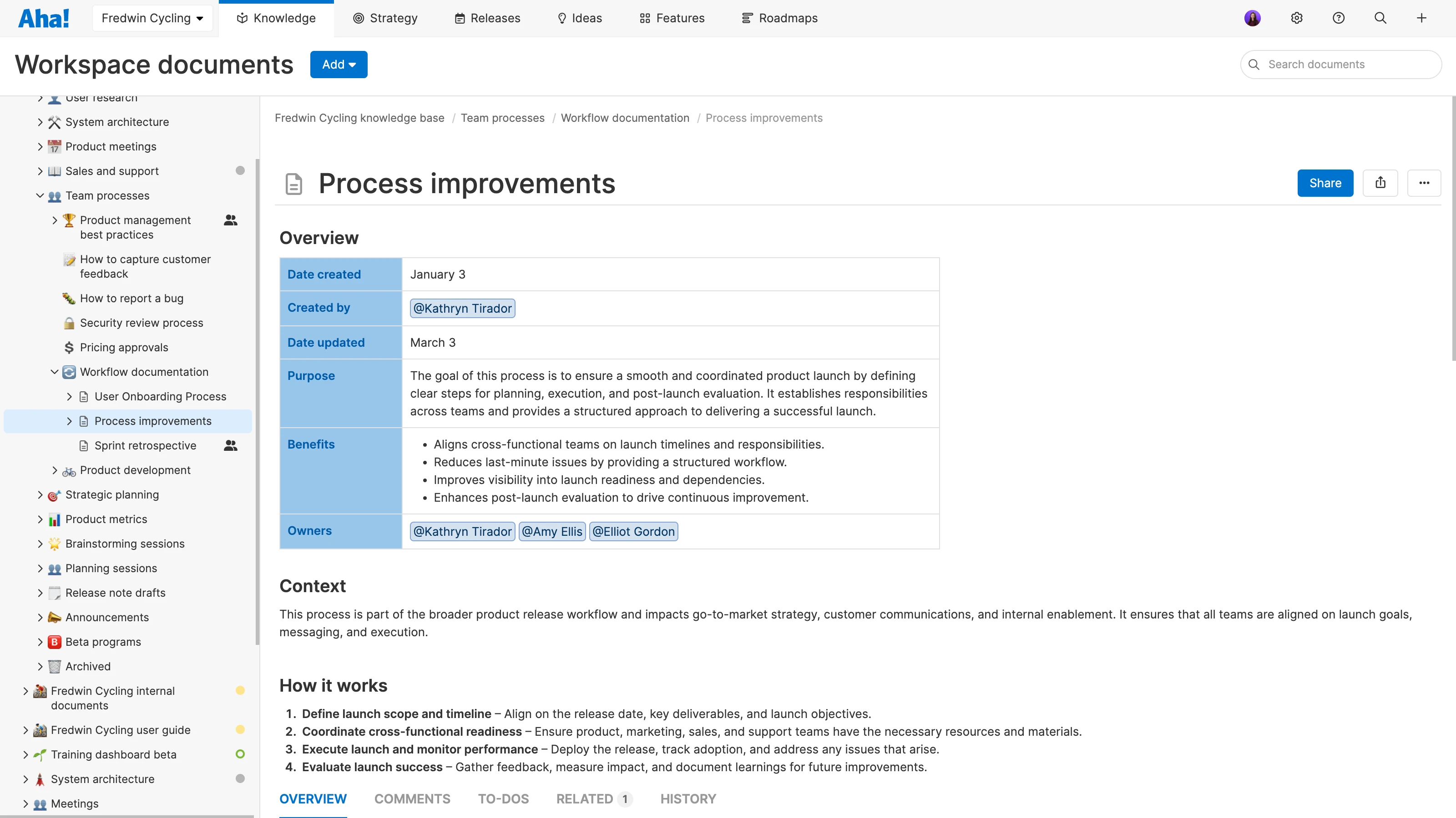 Related use cases - Improve processes image