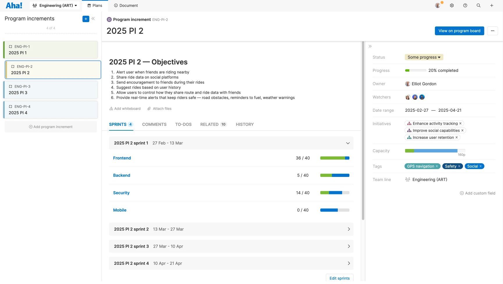 Visualize delivery progress