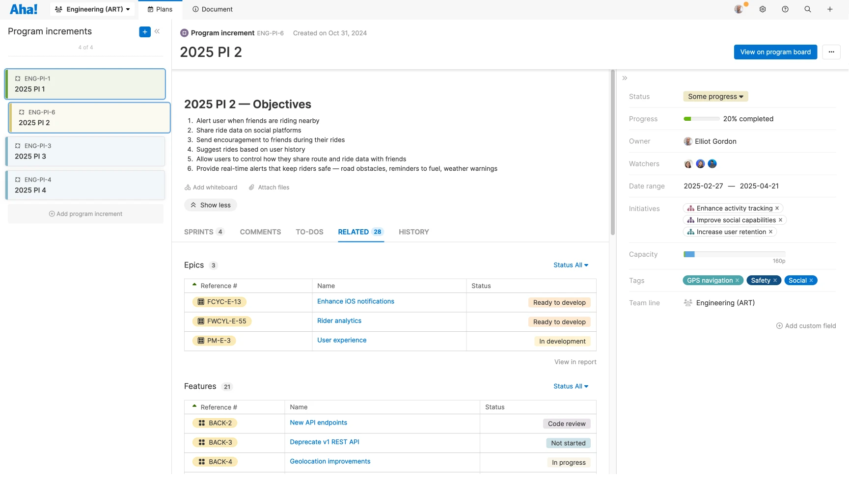 Develop / Delivery coordination - Track delivery progress