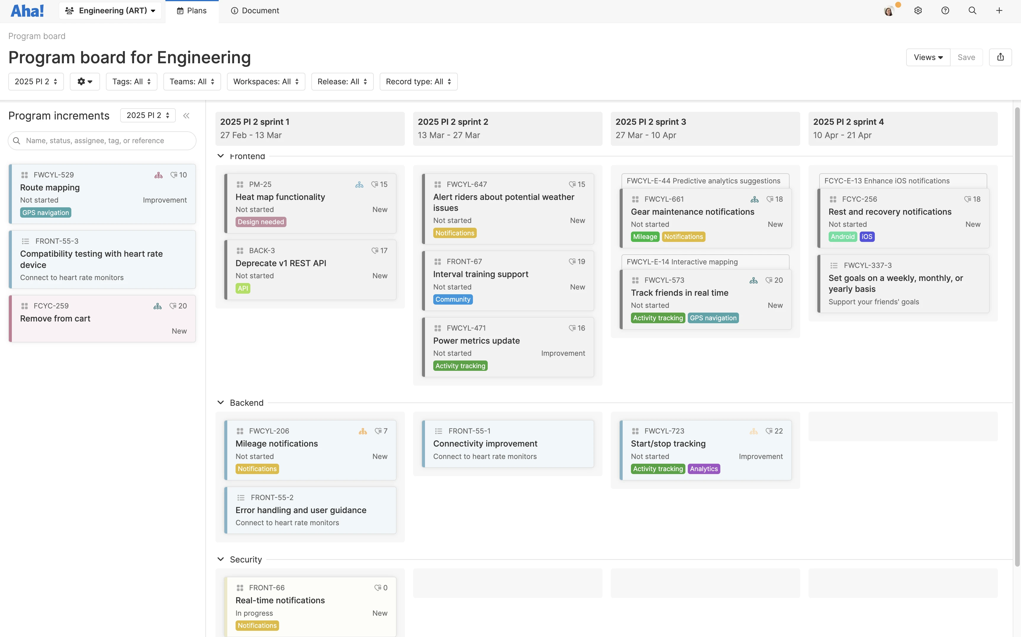 Develop / Delivery coordination - Streamline planning