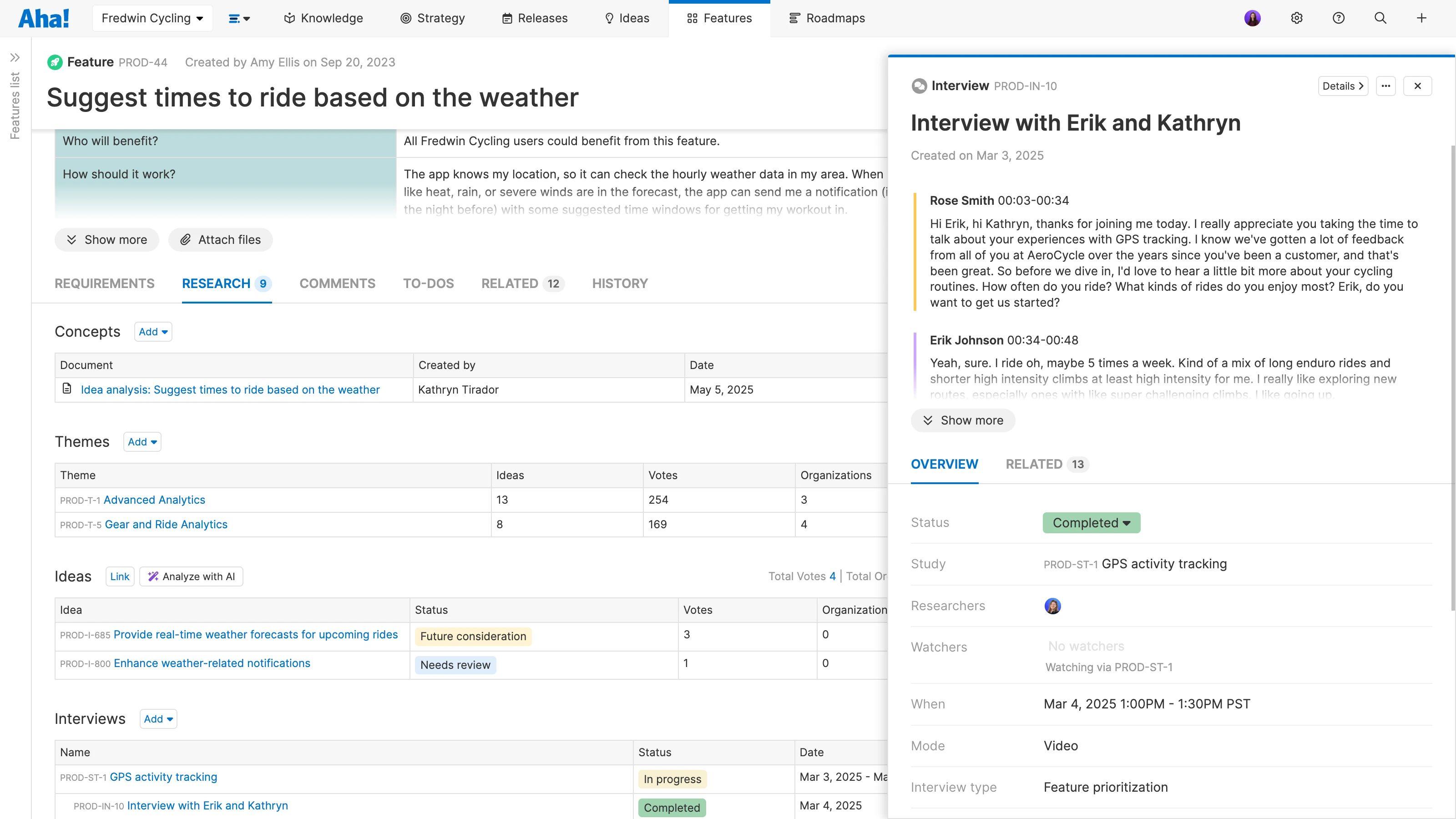 Related use case - Gather feedback on features