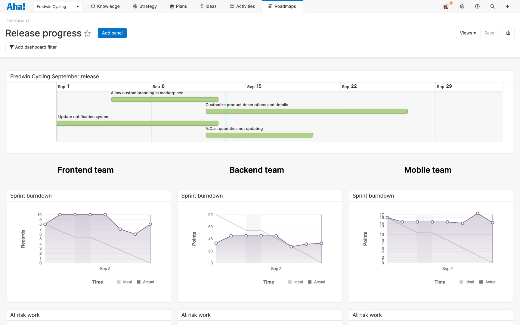 Set up the right reports