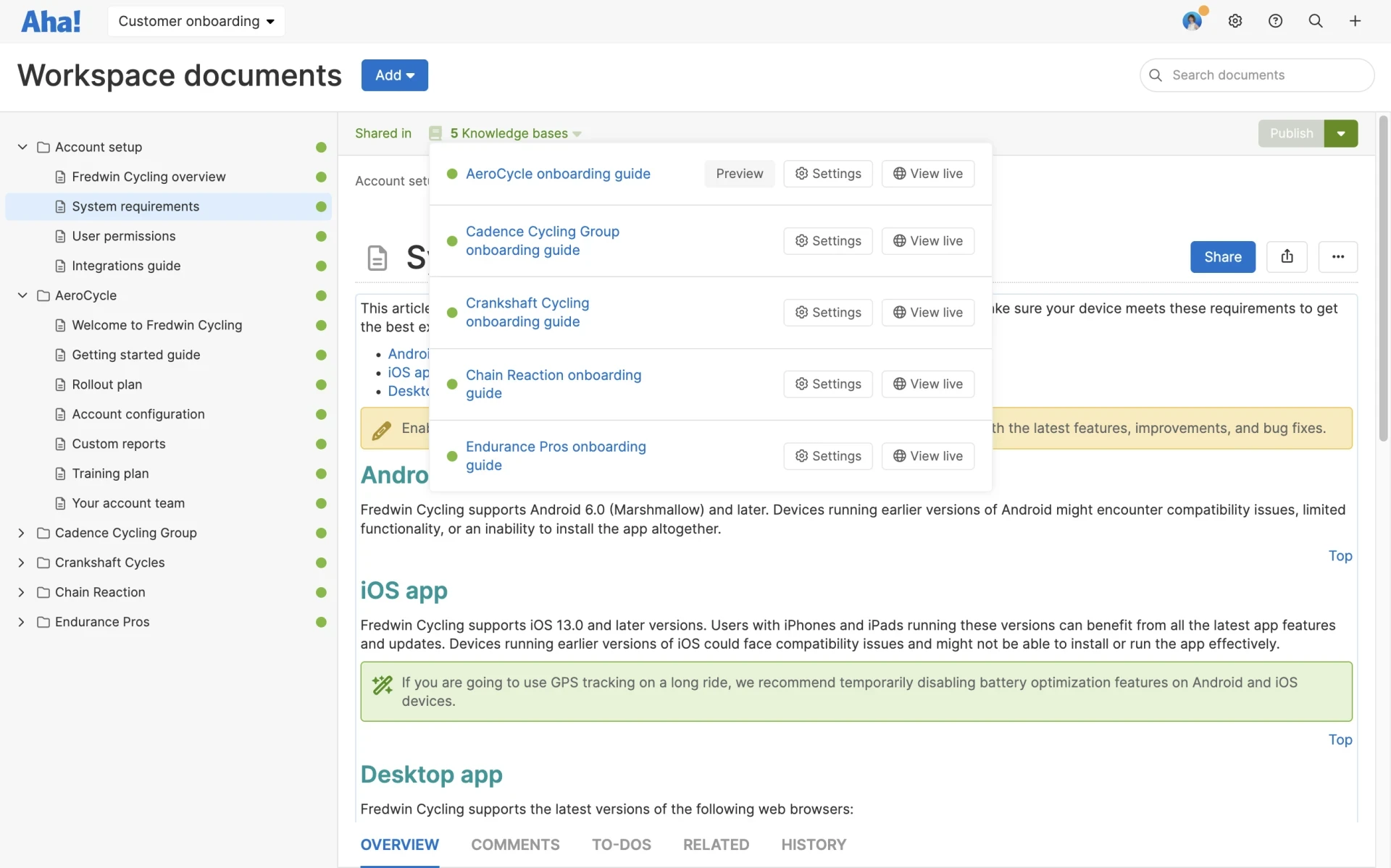 Streamline knowledge management