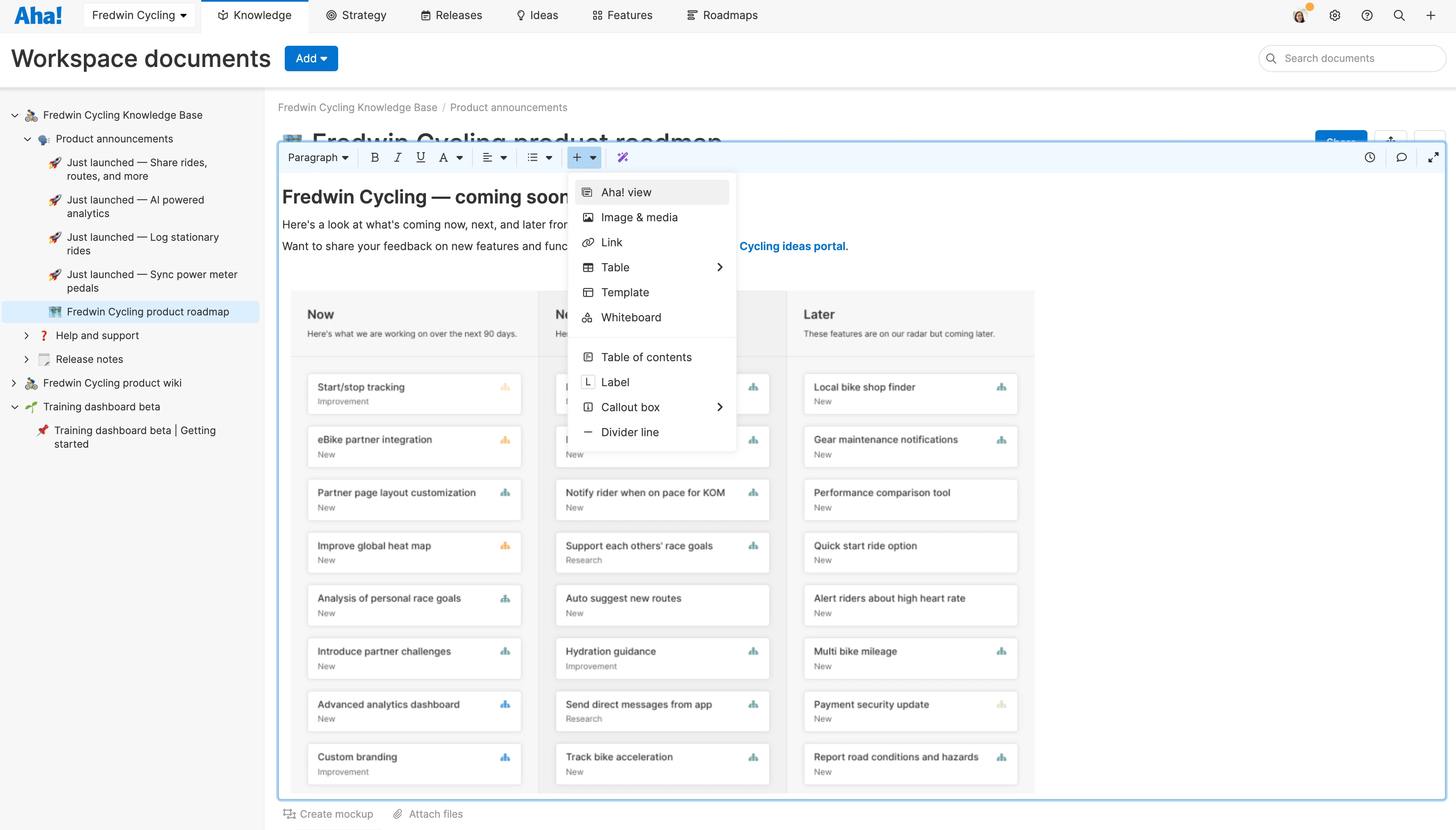 Knowledge - Roadmaps Integration - Paint a complete picture