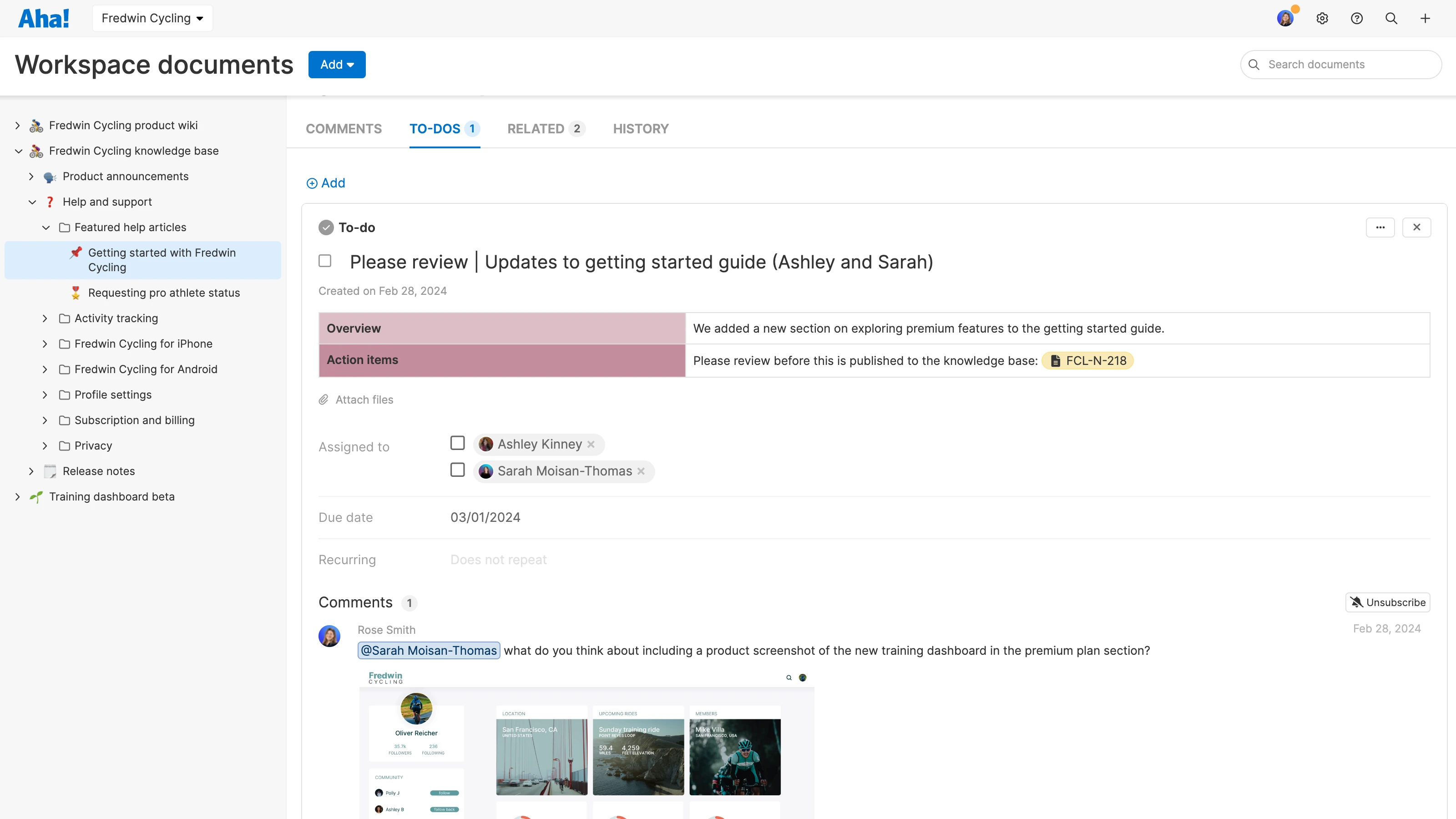 Knowledge - To-dos - Keep work moving
