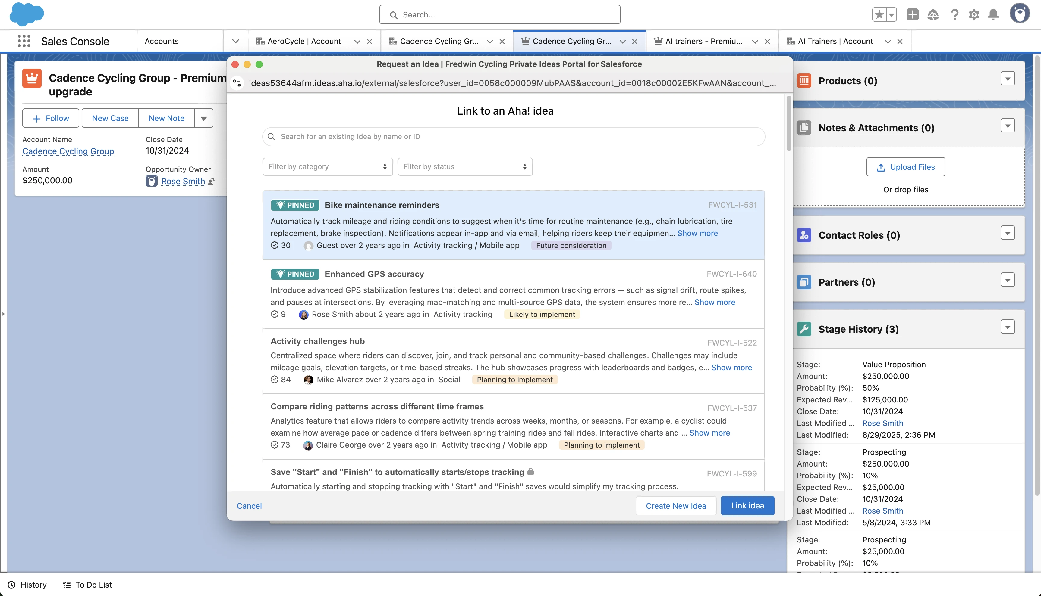 Capture more customer feedback with the Aha! Ideas and Salesforce integration