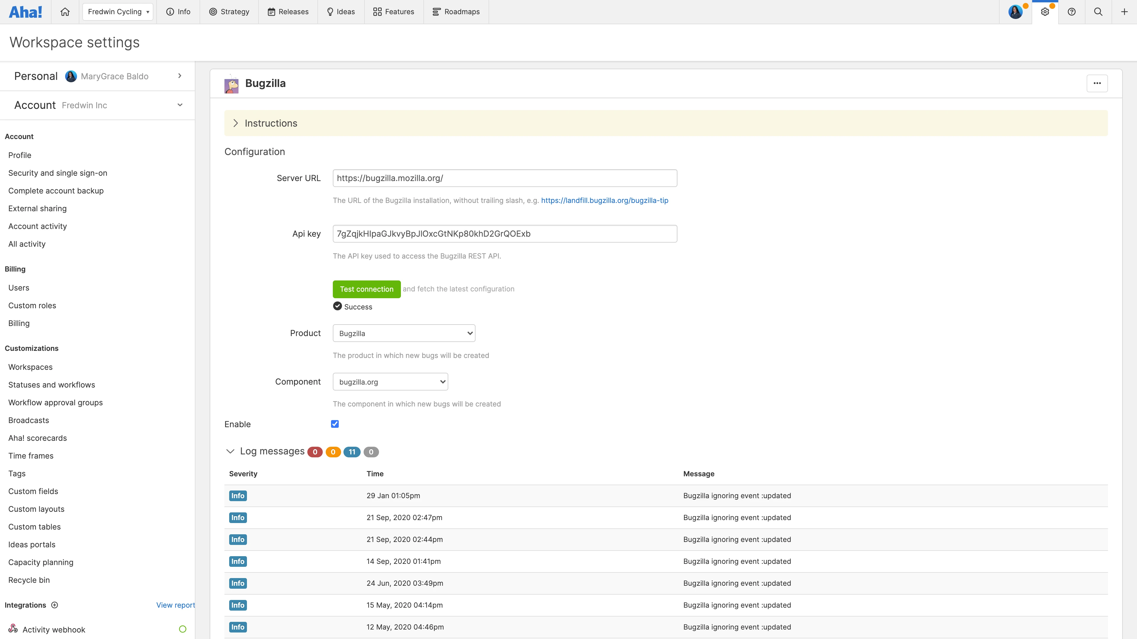 Configure your product and component mappings.