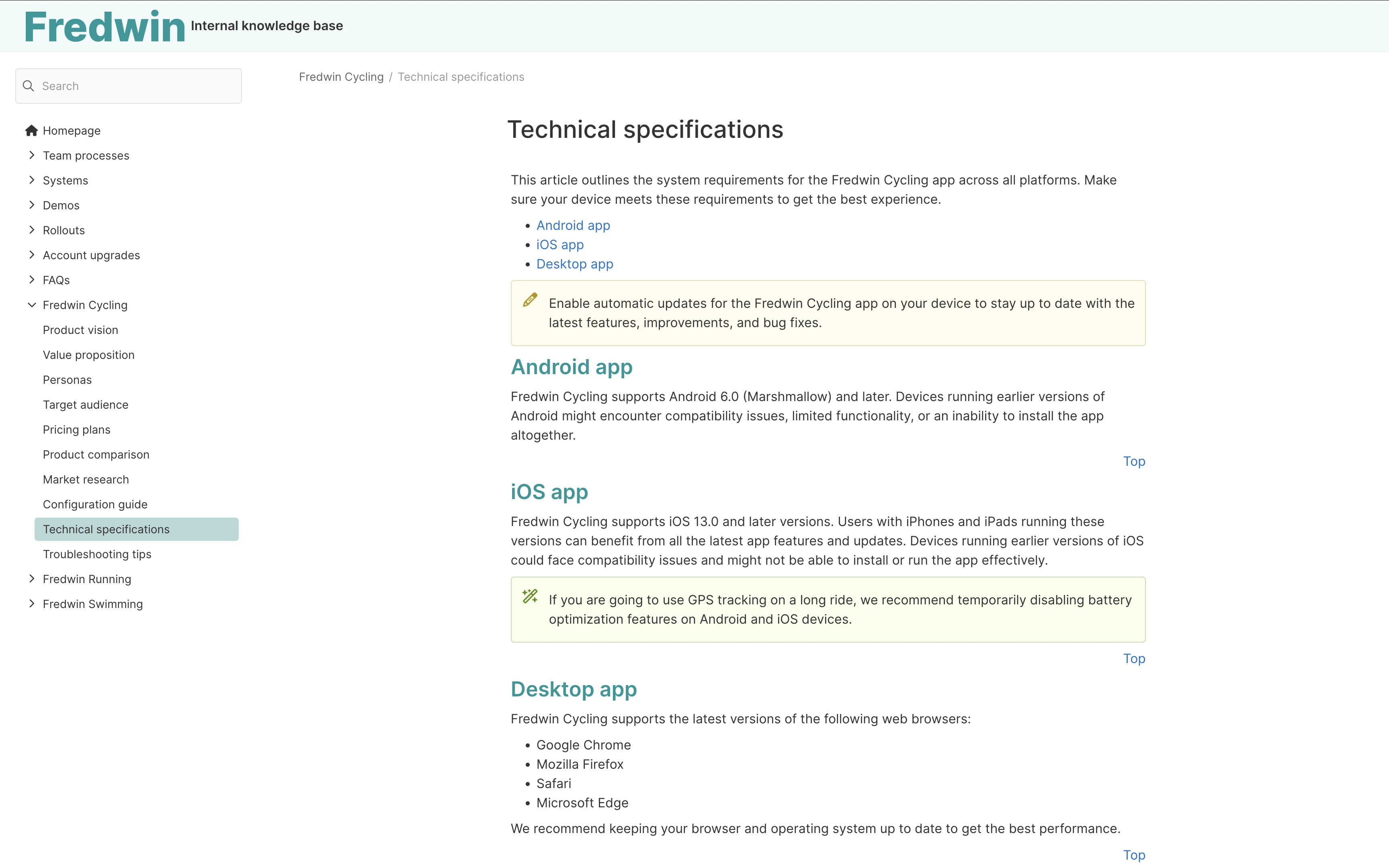 Set up a product intranet