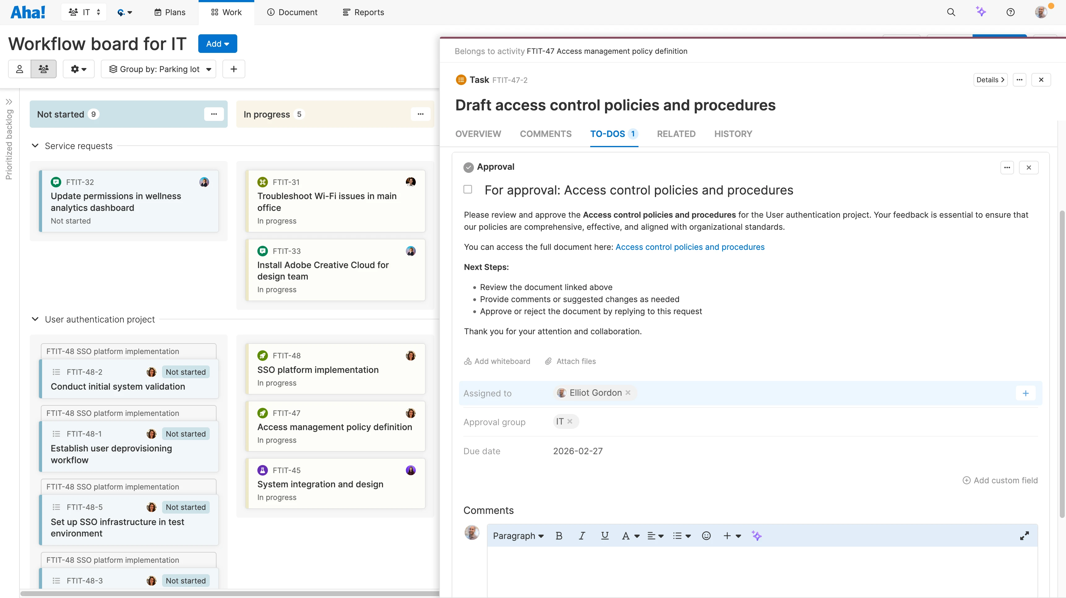 Teamwork - Project management - Monitor progress