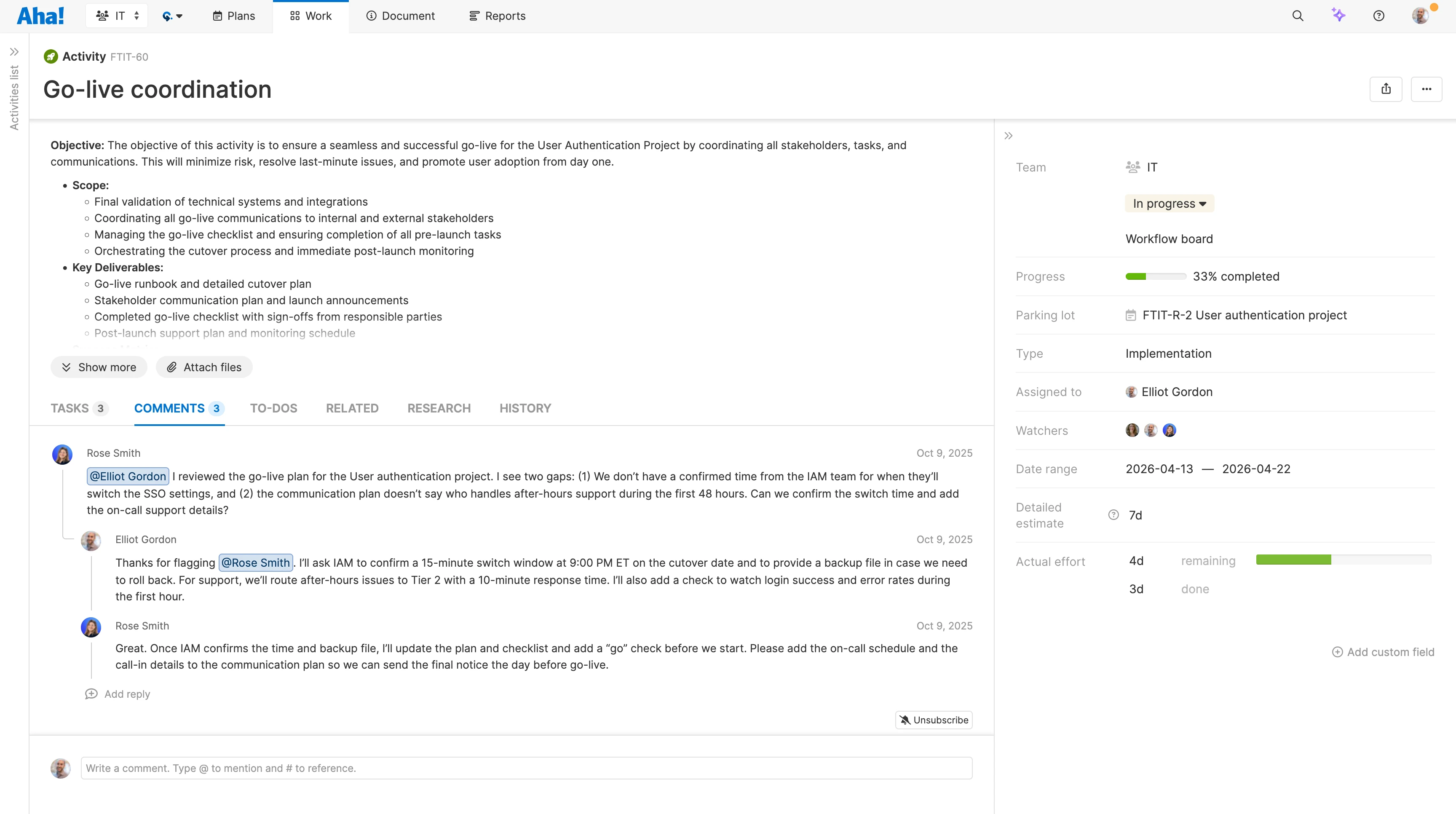 Teamwork - Task tracking - Centralize feedback