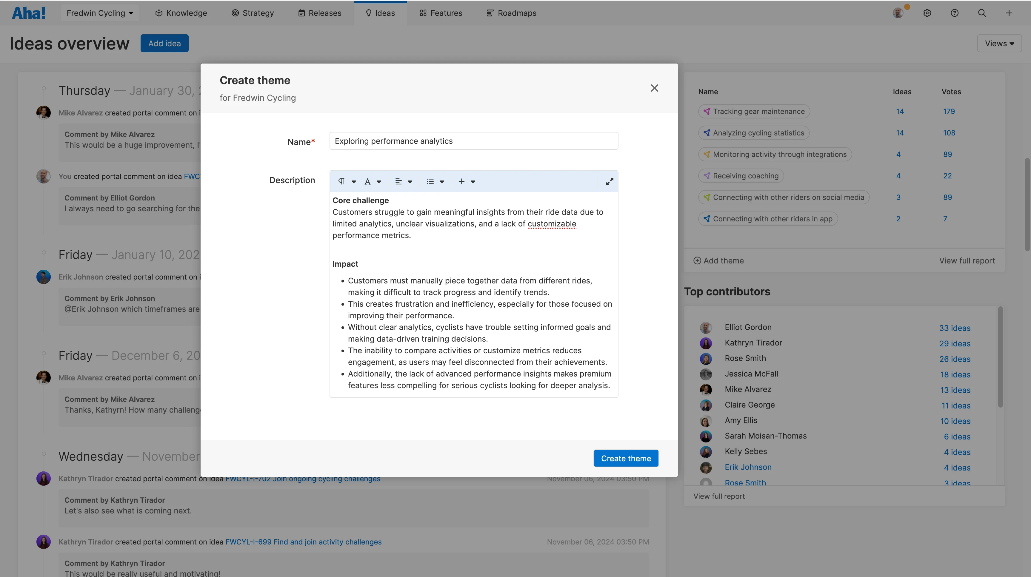 Define important themes
