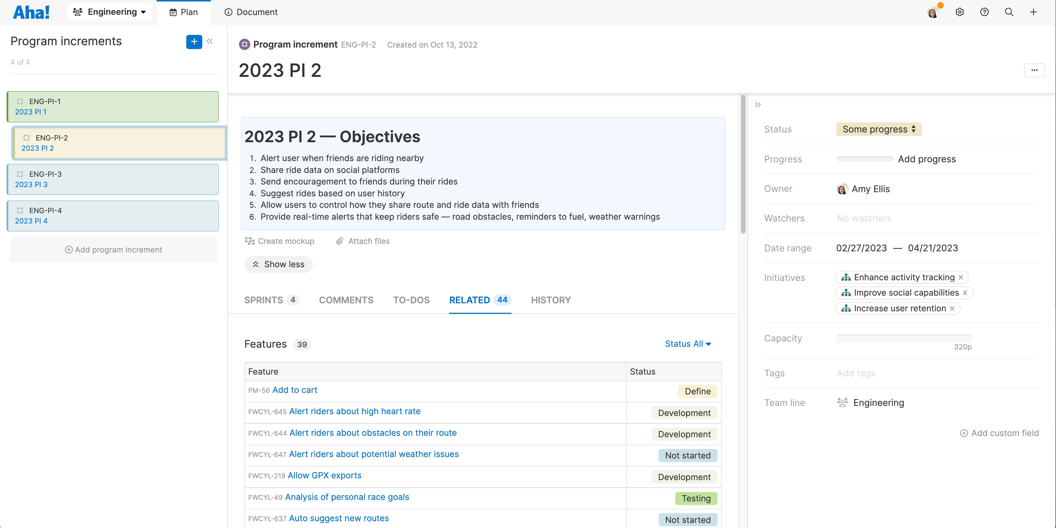 Develop visualize delivery progress